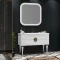 Комплект мебели белый глянец/золото 121 см Opadiris Ибица - 10