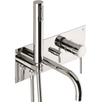 Смеситель для ванны Emmevi Piper 45051/CR встраиваемый, с душевым гарнитуром, хром