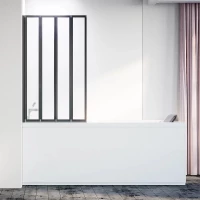 Шторка для ванны 120 см Veconi Palau PL74BL-120-01-19C4 прозрачное