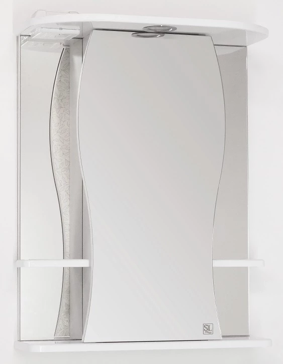 Зеркальный шкаф 55x73 см белый глянец Style Line Лорена ЛС-00000120