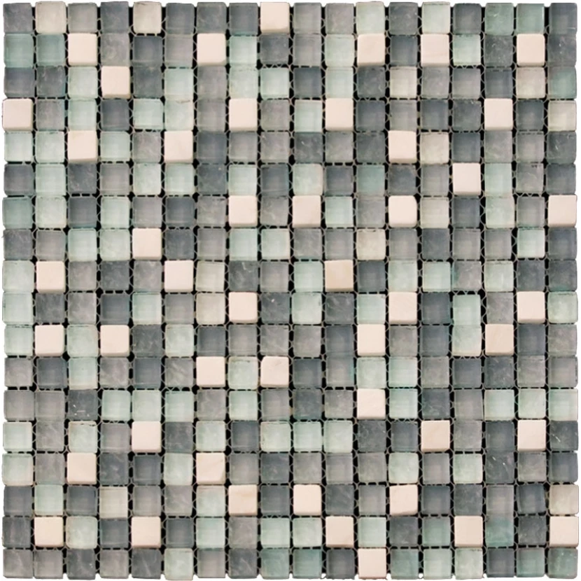 Мозаика Natural Pastel (PST) 4PST-009 Стекло, Мрамор серый 29,8x29,8