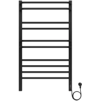 Полотенцесушитель электрический Aquatek Бетта П10 AQ EL KRC1090BL 900x530, ТЭН правый, черный матовый