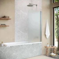 Шторка на ванну Vegas Glass EV NOVO 60 04 10 R 61 см R, профиль никель матовый, стекло сатин