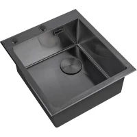 Кухонная мойка Zorg LUX 4551 GRAFIT 45x51 см, графит