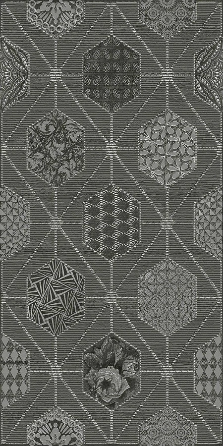 Декор Azori Devore Gris Geometria 31,5x63 декор azori hygge light cristal 31 5x63