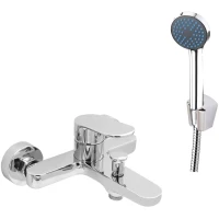 Смеситель для ванны AQG Vent-i2 01VE2402CR с душевым гарнитуром, хром