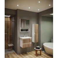 Комплект мебели дуб сонома/белый глянец 61 см Grossman Инлайн 106003 + 16413 + 206002