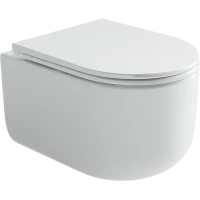 Унитаз подвесной Ceramica Nova Ulma CN4006 безободковый, с сиденьем микролифт, белый