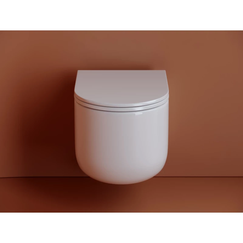 Унитаз подвесной Ceramica Nova Ulma CN4006 безободковый, с сиденьем микролифт, белый