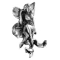 Крючок Art&Max Fairy AM-0982-T двойной, для ванны, серебро - 1