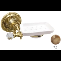 Мыльница с держателем бронза Art&Max Barocco Crystal AM-1786-Br-C