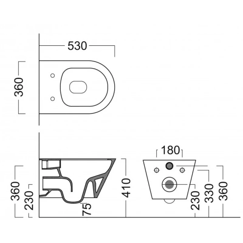 Комплект подвесной унитаз Kerama Marazzi Plaza Modern PLMR.wc.02 + PLMR.seat.02\WHT + система инсталляции Villeroy & Boch 92246100 + 92249061