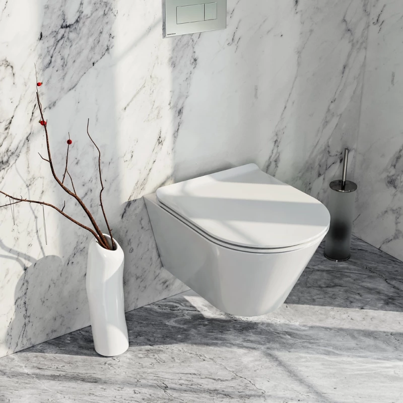 Комплект подвесной унитаз Kerama Marazzi Plaza Modern PLMR.wc.02 + PLMR.seat.02\WHT + система инсталляции Villeroy & Boch 92246100 + 92249061