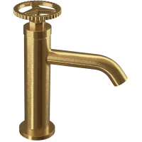 Смеситель для раковины Remer Chrono CH12BG без донного клапана, золотой матовый