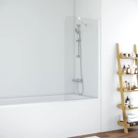 Шторка на ванну Vegas Glass EV ST NOVO 76 01 02 R 76 см R, профиль белый, стекло шиншилла