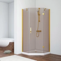 Душевой уголок Vegas Glass AFA-Pen TUR NOVO h1890 110 09 05 R 110x110 см R, профиль золотой, стекло бронза