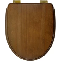 Сиденье для унитаза Migliore Milady 20906 с микролифтом, орех/золотой