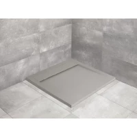 Душевой поддон из литьевого мрамора 100x100 см Radaway Teos C Cemento HTC100100-74