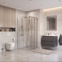 Душевой уголок BelBagno Uno UNO-195-AHF-31-80/90-C-Cr 80x90 см, профиль хром, стекло прозрачное