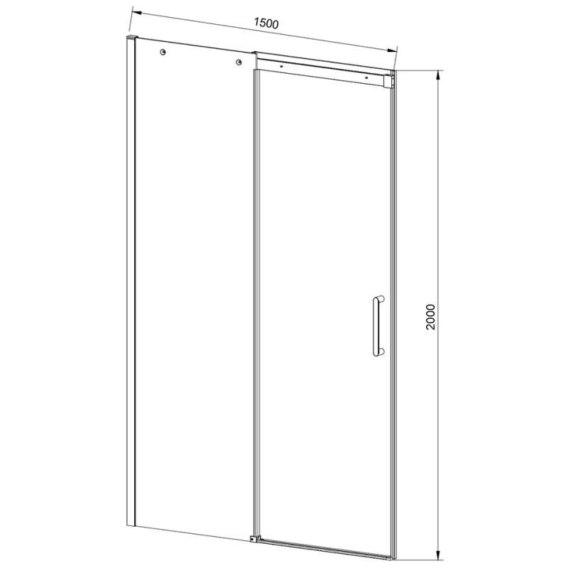 Душевая дверь 150 см Vincea Dice VDS-4D150CL прозрачное