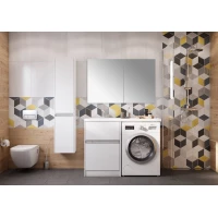 Комплект мебели белый глянец 120 см Акватон Лондри 1A235901LH010 + 1A72843KLH01L + 1A267402LH010