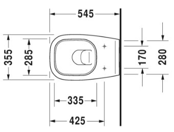 Подвесной унитаз с сиденьем Duravit D-Code 45351900A1