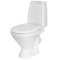 Унитаз-компакт Sanita Кама комфорт WC.CC/Kama/2-TM/WHT.G/S1 косой выпуск, с сиденьем микролифт термопласт, белый