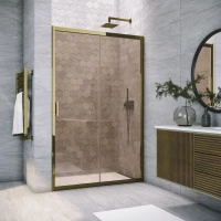 Душевая дверь Vegas Glass ZP TUR Novo 120 05 05 120 см, профиль бронза, стекло бронза