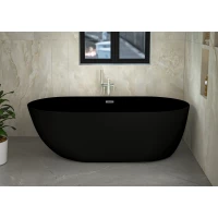 Акриловая ванна Ceruttispa Como CT9904 170x75 см, отдельностоящая, черный матовый