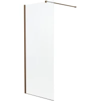 Душевая перегородка Knotlor Velum WI090CG1RB 90 см, профиль бронза матовая, стекло рифленое