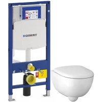 Комплект подвесной унитаз Geberit Renova Compact 500.803.00.1 + система инсталляции Geberit 111.300.00.5