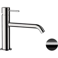 Смеситель для раковины Remer X Style X12ACFP без донного клапана, черный хром матовый