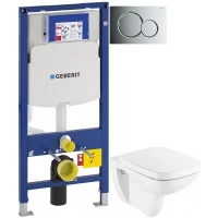 Комплект подвесной унитаз Roca Debba 346997000 + ZRU9302826 + система инсталляции Geberit 111.300.00.5 + 115.770.21.5 + 111.815.00.1