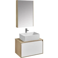 Комплект мебели дуб эльвезия/белый глянец 69 см Акватон Либерти 1A279801LYC70 + 1A281203LYC70 + 732700B000 + 1A279302LYC70