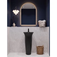Раковина GID Nb132bg 40x41 см, напольная, черный графит