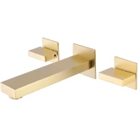 Смеситель для раковины Abber Daheim AF82122G встраиваемый, золотой матовый