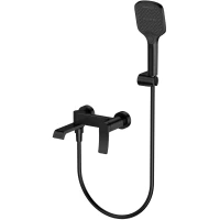 Смеситель для ванны Splenka S31.30.06 с душевым гарнитуром, черный матовый