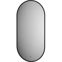 Зеркало Defesto Aura DF 2932R 40x80 см, с LED-подсветкой, сенсорным выключателем, диммером, черный матовый