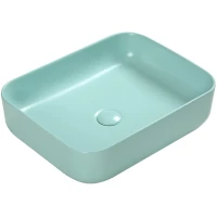 Раковина-чаша SantiLine SL-1051LG 50x41 см, накладная, мятный матовый