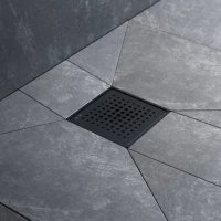 Душевой трап Am.Pm MasterFlow W01BD-P11-010-01BM 99x99/50 мм, с решеткой, перфорированный, черный матовый