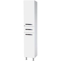 Пенал Bellezza Рокко 4625304100018 напольный L/R, с бельевой корзиной, белый глянец