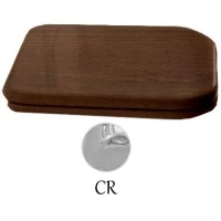 Сиденье для унитаза с микролифтом орех/хром Kerasan Waldorf 418840noce/cr