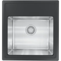 Кухонная мойка Florentina Комби 480 21.455.B0480.302 48x51 см, нержавеющая сталь/антрацит