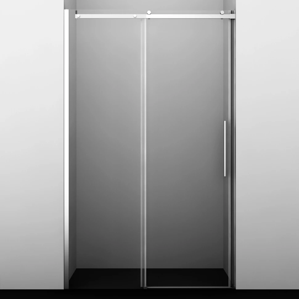 Душевая дверь раздвижная 120 см прозрачное стекло WasserKRAFT DINKEL 58R05