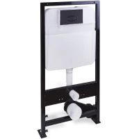 Инсталляция для унитаза SantiLine SL-03 с кнопкой смыва, черный матовый