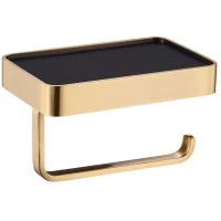 Держатель туалетной бумаги Wonzon & Woghand Roma WW-7236 с полкой для телефона, бронза