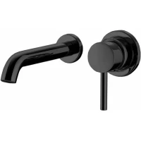 Смеситель для раковины Bossini Oki Z005302.073 встраиваемый, без донного клапана, черный матовый