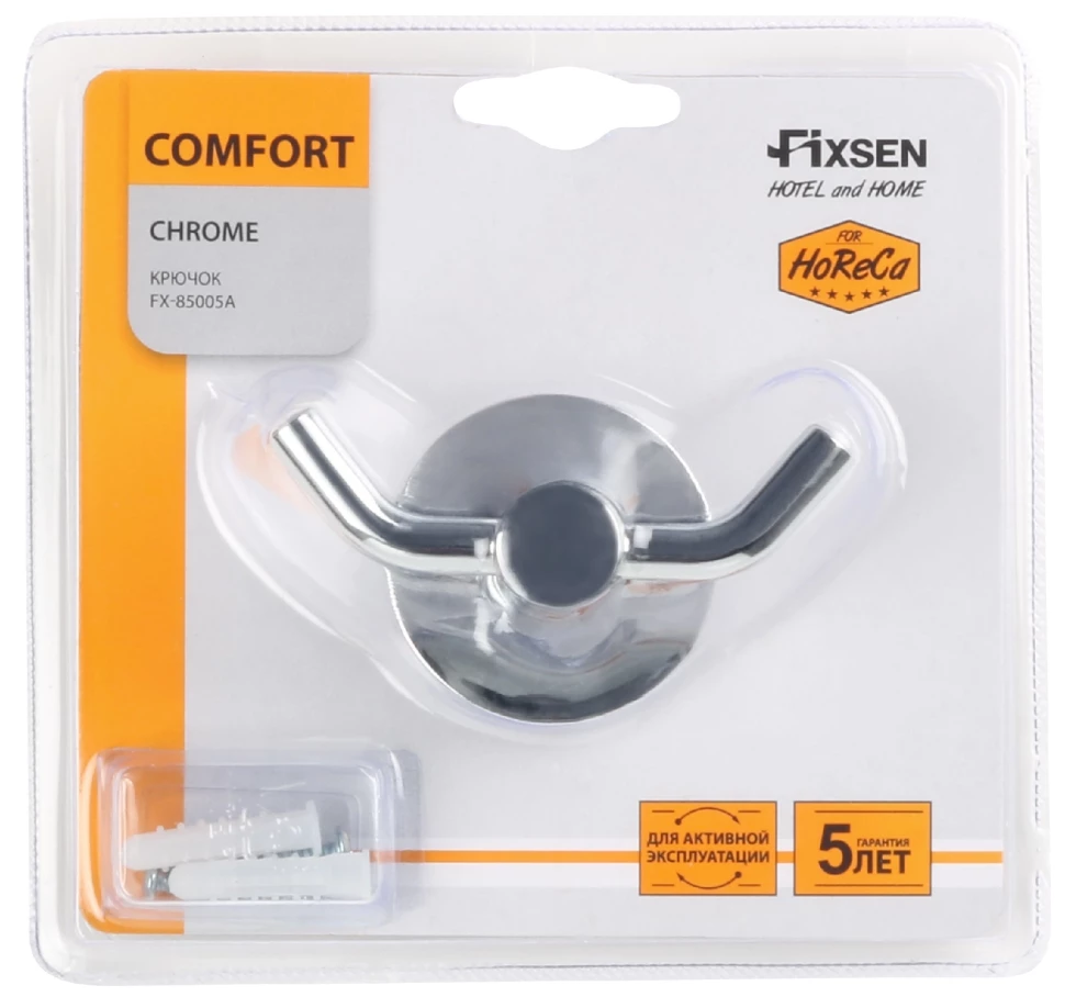 Крючок двойной Fixsen Comfort Chrome FX-85005A - фото 2