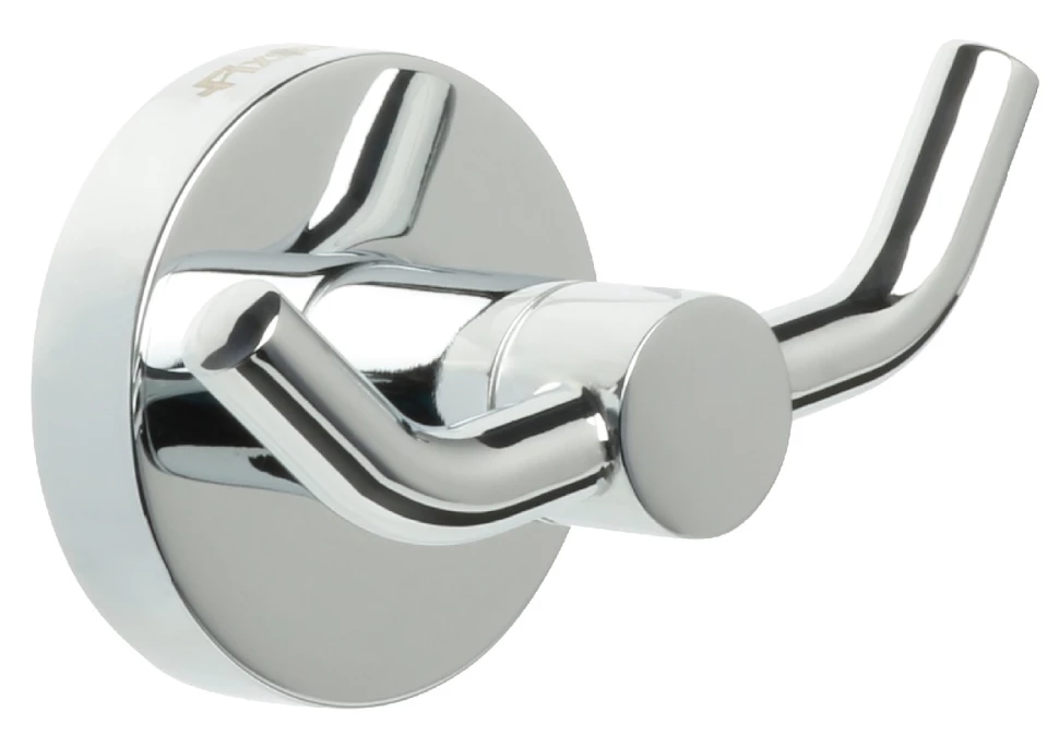 Крючок Fixsen Comfort Chrome FX-85005A двойной, для ванны, хром кольцо для полотенец fixsen comfort chrome fx 85011