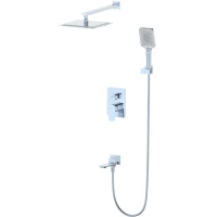 Душевой комплект Wonzon & Woghand Diamond WW-88939011-CR 300 мм, со смесителем, хром